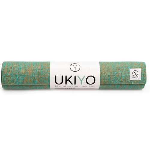 Ukiyo The 5mm Jute − Textured Yoga Mat-Turquoise