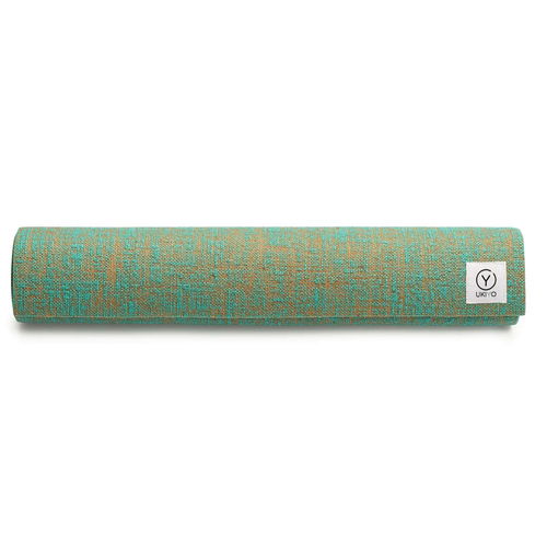 Ukiyo The 5mm Jute − Textured Yoga Mat-Turquoise