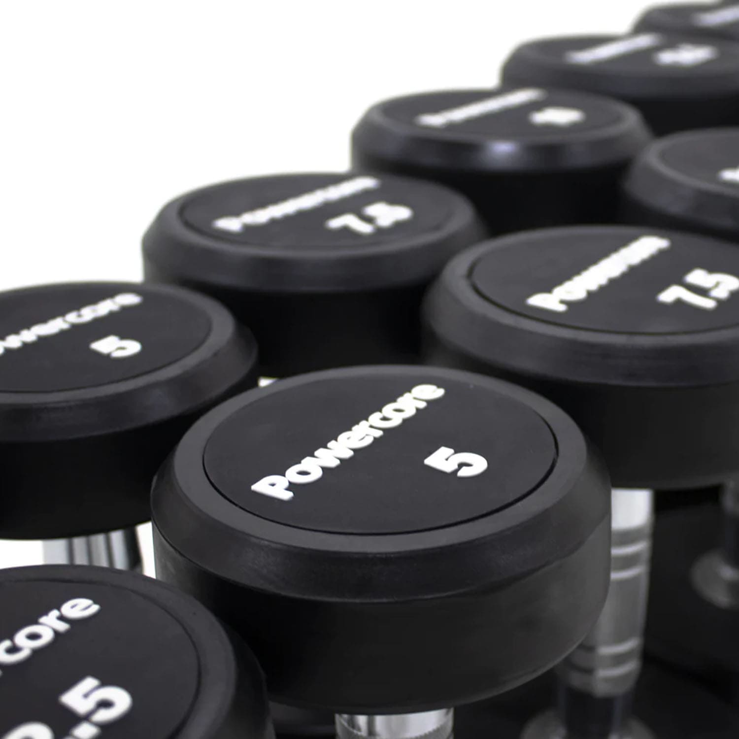 Powercore Rubber Dumbbells Set (2.5kg - 25kg)