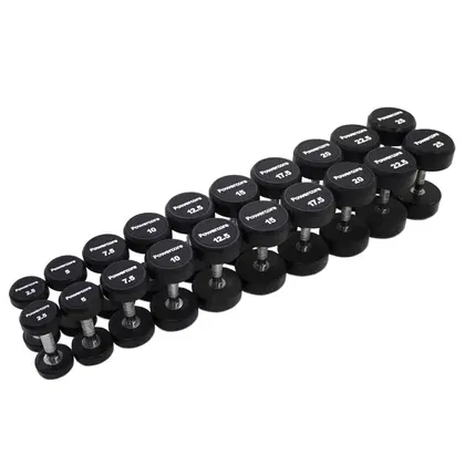 Powercore Rubber Dumbbells Set (2.5kg - 25kg)