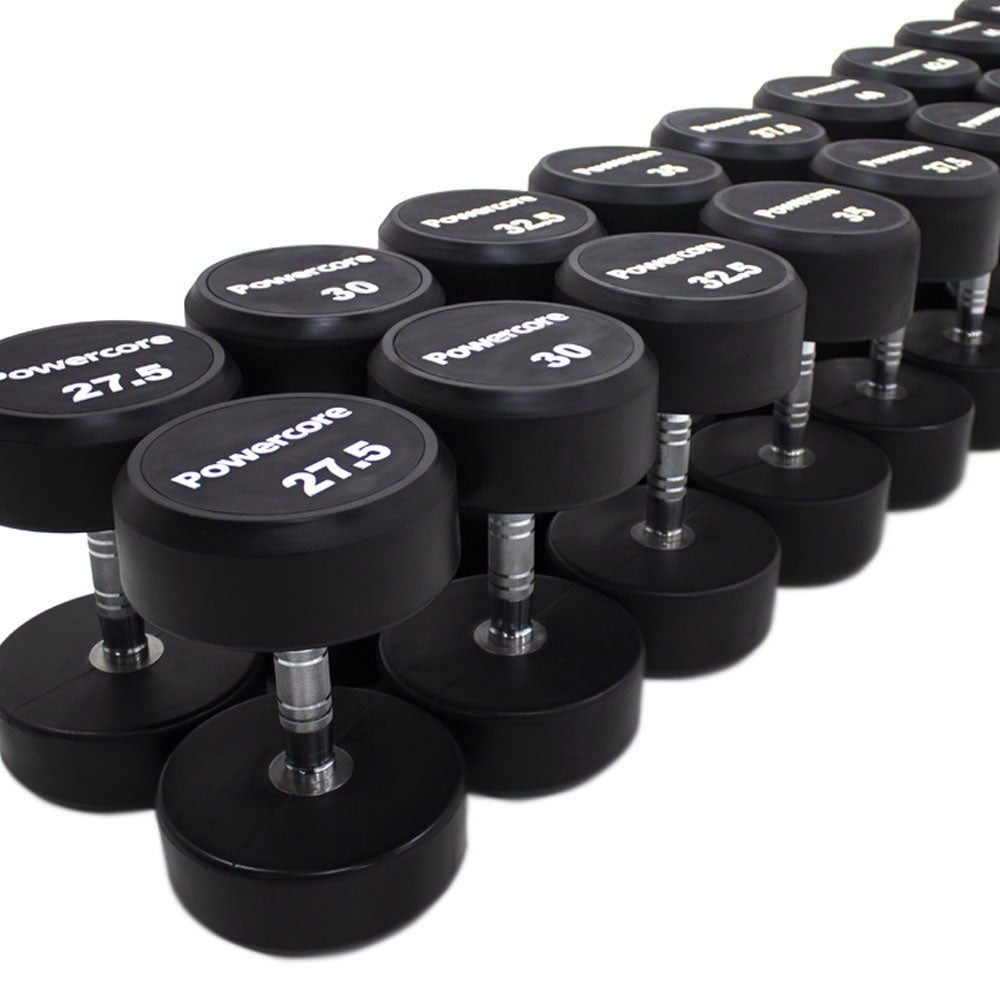 Powercore Powercore Rubber Dumbbells Set (27.5kg - 40kg)
