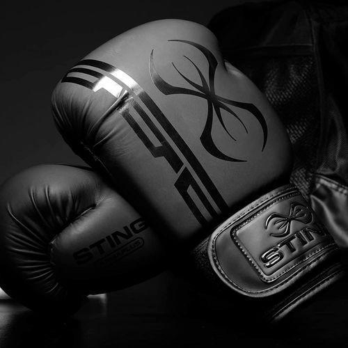 Sting Olympics Sponsor - Armaplus Boxing Gloves -Black-12Oz