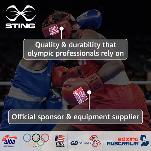 Sting Olympics Sponsor - Armaplus Boxing Gloves -Black-12Oz