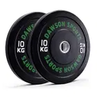 Dawson Sports Rubber Bumper Plates with upturned ring - 10 Kg - Pair