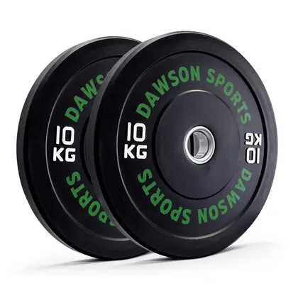 Dawson Sports Rubber Bumper Plates with upturned ring - 10 Kg - Pair