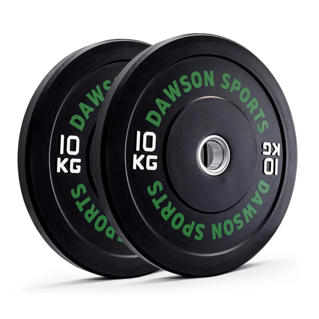 Dawson Sports Rubber Bumper Plates with upturned ring - 10 Kg - Pair