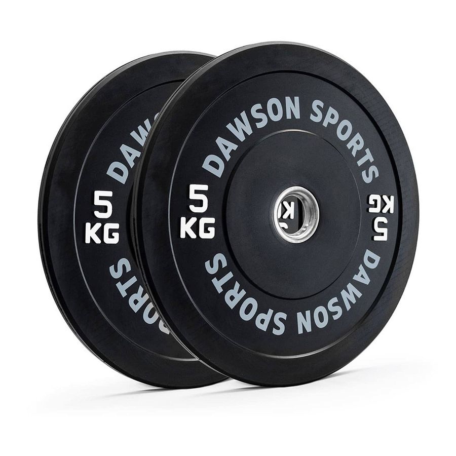 Dawson Sports Rubber Bumper Plates with upturned ring-5Kg-Pair