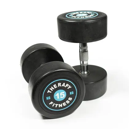 Therapy Fitness Cast Iron Round Dumbbells  - 15 Kg - Pair