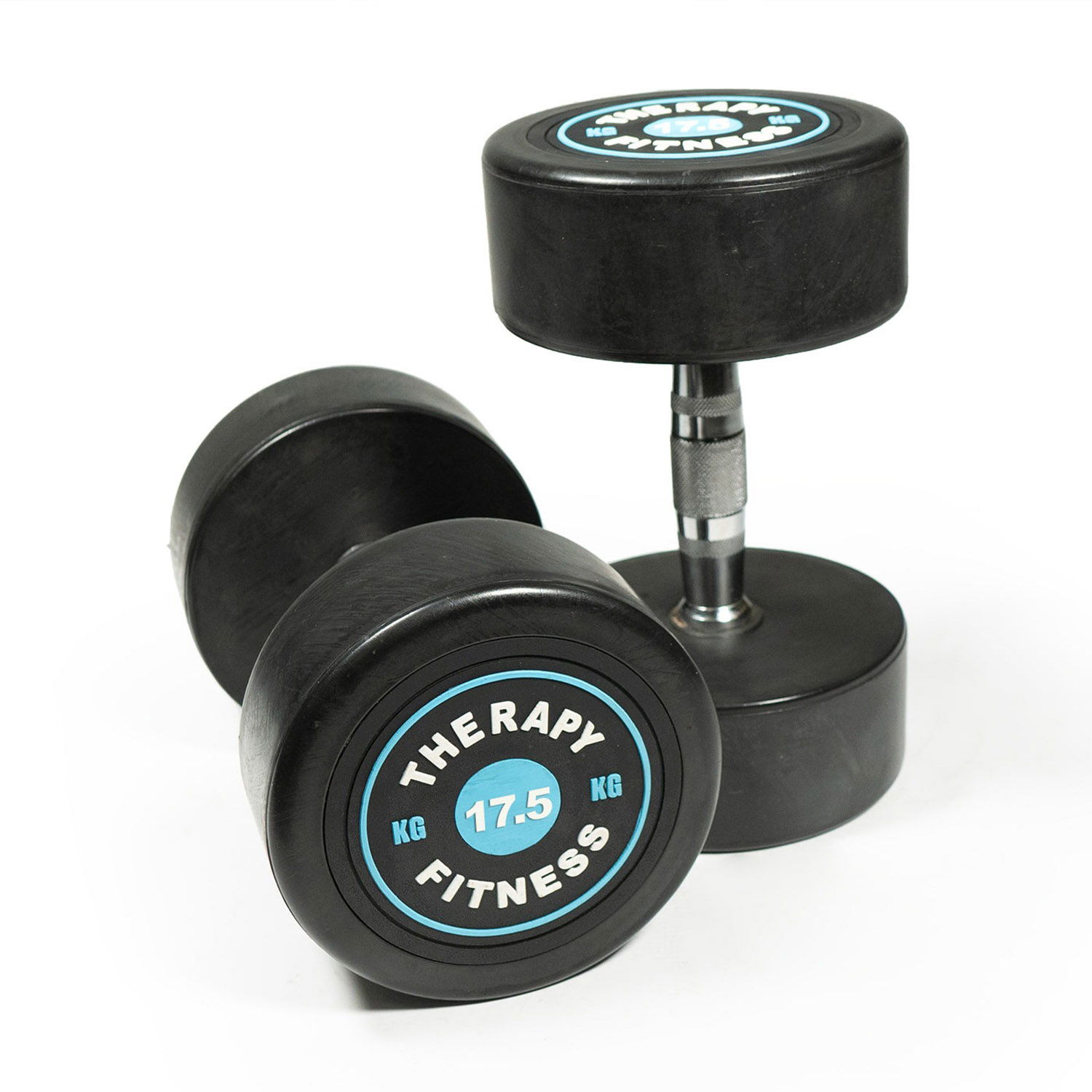 Therapy Fitness Cast Iron Round Dumbbells  - 17.5 Kg - Pair