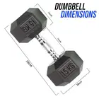 اللياقة العلاجية الدمبل المطاطي السداسي - 15 Kg