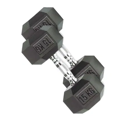 Therapy Fitness Hex Dumbbell - Cast Iron - 15 Kg