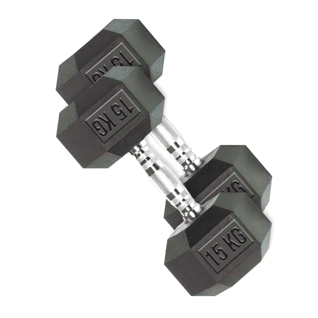 اللياقة العلاجية الدمبل المطاطي السداسي - 15 Kg