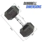 اللياقة العلاجية الدمبل المطاطي السداسي - 17.5 Kg