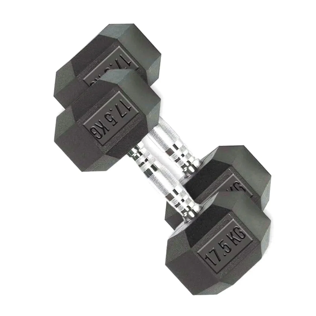 اللياقة العلاجية الدمبل المطاطي السداسي - 17.5 Kg