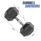 اللياقة العلاجية الدمبل المطاطي السداسي - 20 Kg