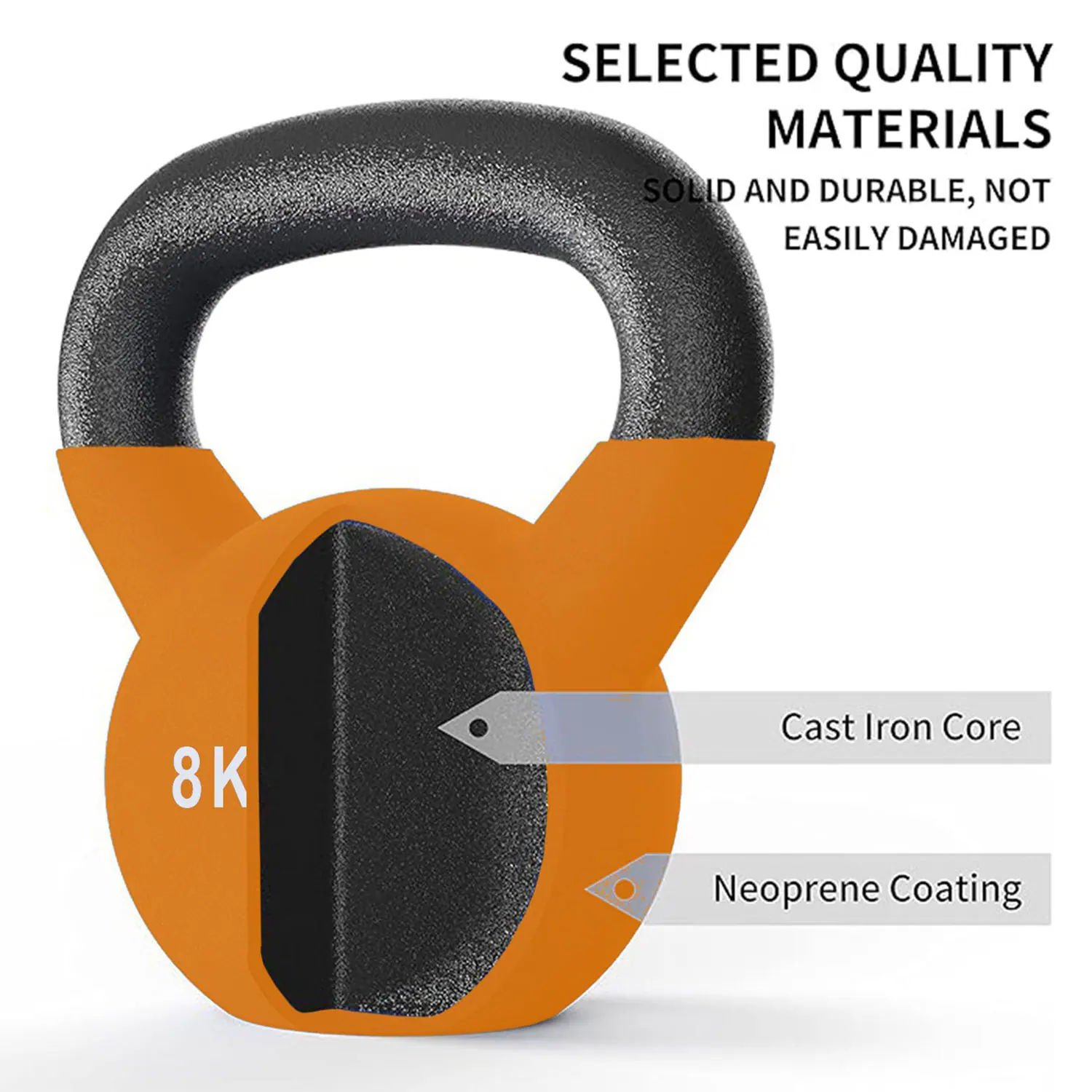 Therapy Fitness Neoprene Kettlebell - 8 Kg