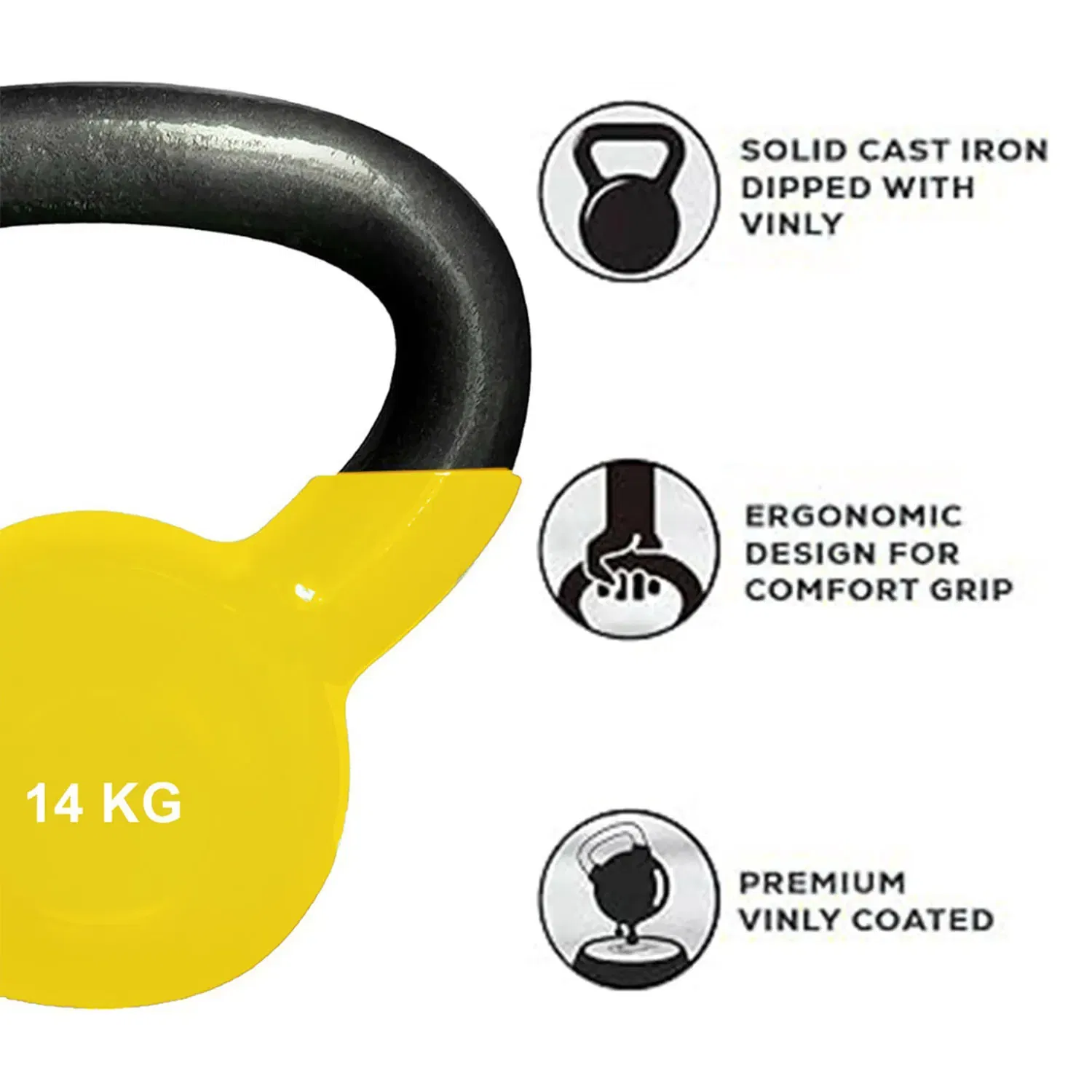 Therapy Fitness Vinyl Kettlebell - 14 Kg