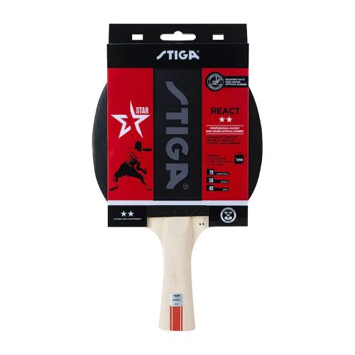 Stiga Reach 2-Star Table Tennis Racket- Black/Red