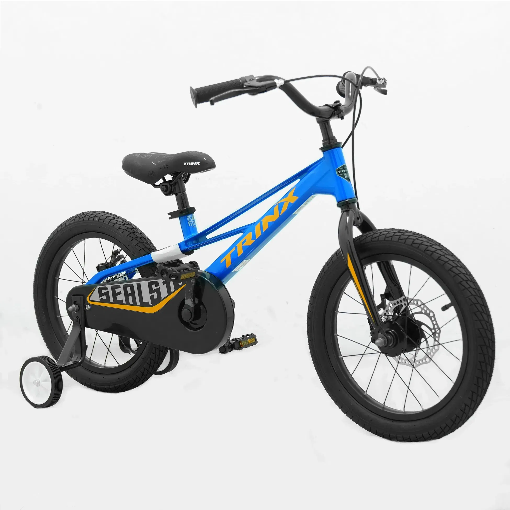 Trinx 16-Inch Seals Disc Kids Bike - Blue Grey Orange