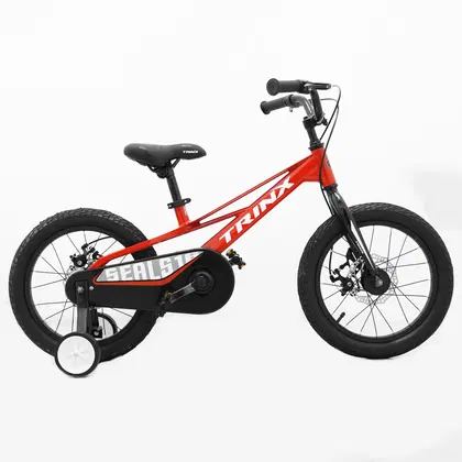 ترينكس دراجة أطفال مزودة بقرص فرامل مقاس 16 بوصة - Red Grey White