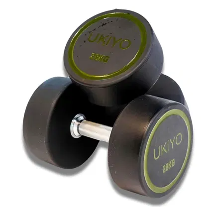 Ukiyo Premium PU Round Dumbbells (Pair) - 28 Kg