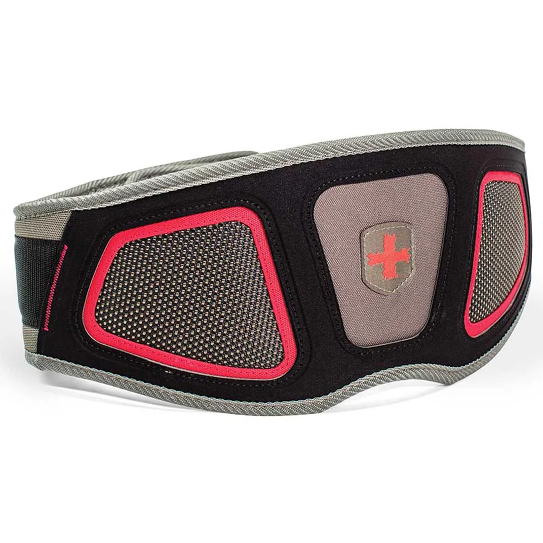 Harbinger Men's Contoured Flexfit Belt - Red/Grey - Medium