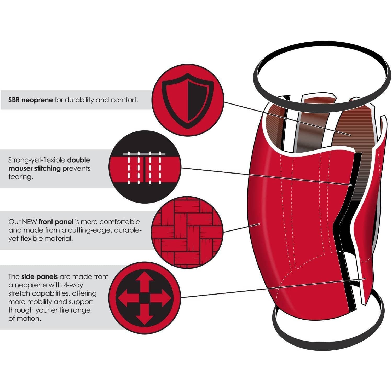 Rocktape Classic Assassins Knee Sleeves Black - 5mm - Large