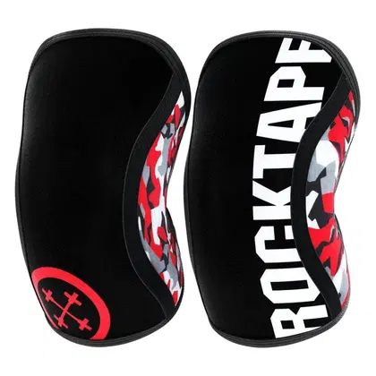 Rocktape Assassins Red Camo Knee Sleeves - 7mm - Large