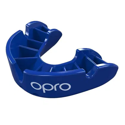Opro Self-Fit Bronze Adult Mouthguard - Blue