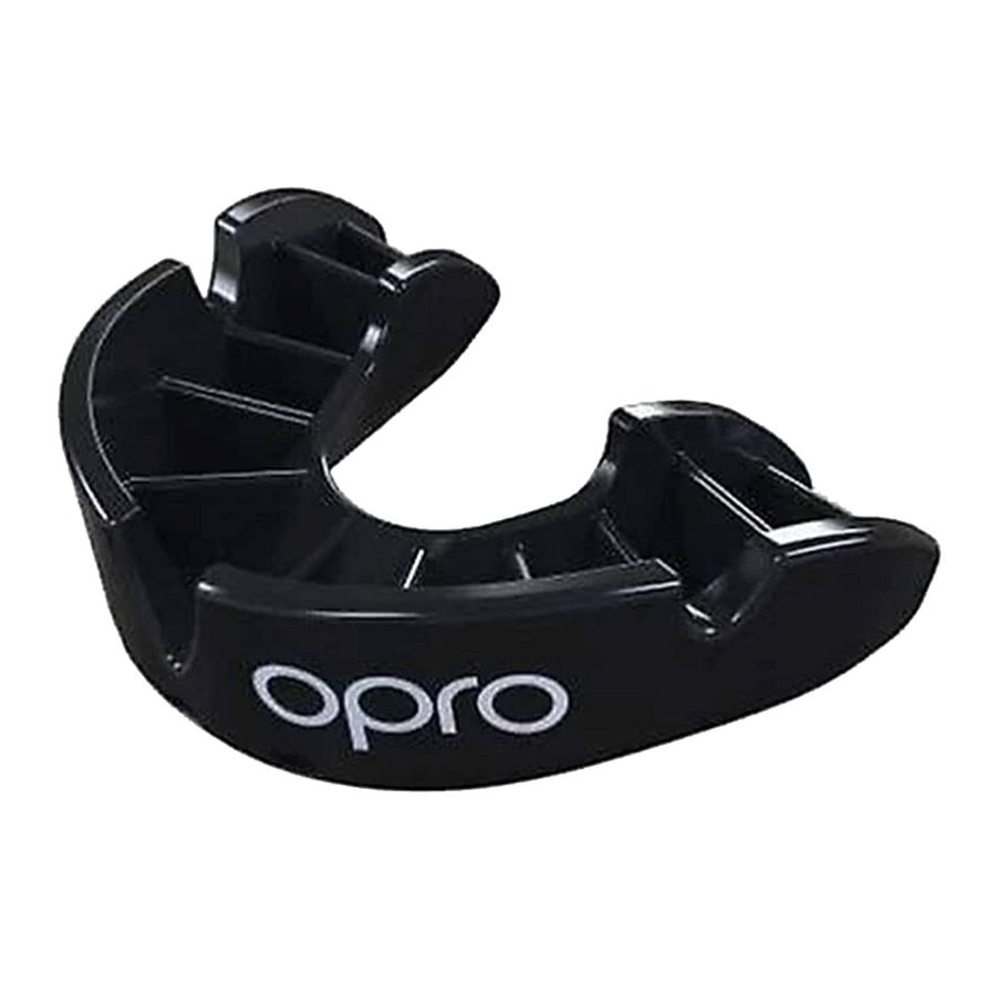 Opro Self-Fit Bronze Youth Mouthguard-Black