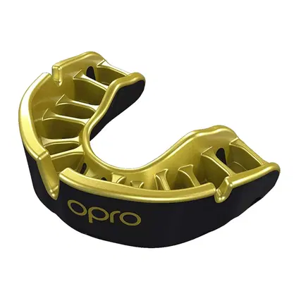 Opro Self-Fit Gold Adult Mouthguard - Black/Gold