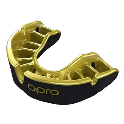 Opro Self-Fit Gold Mouthguard - Black/Gold