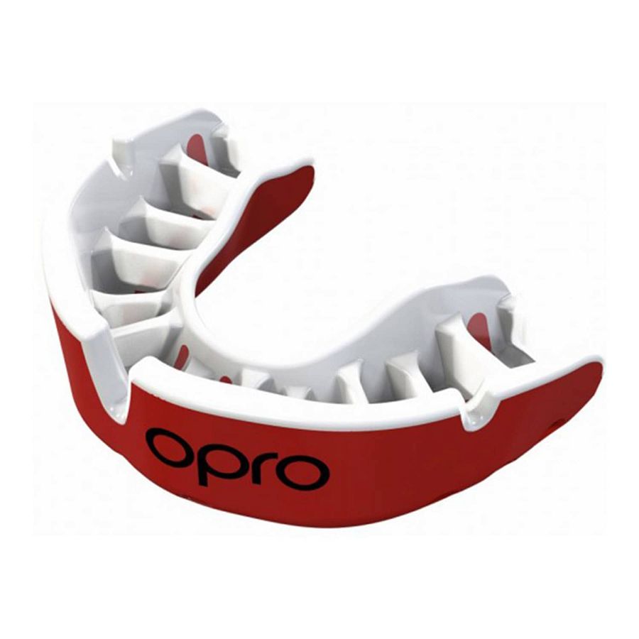 Opro Self-Fit Gold Mouthguard-Red/Pearl