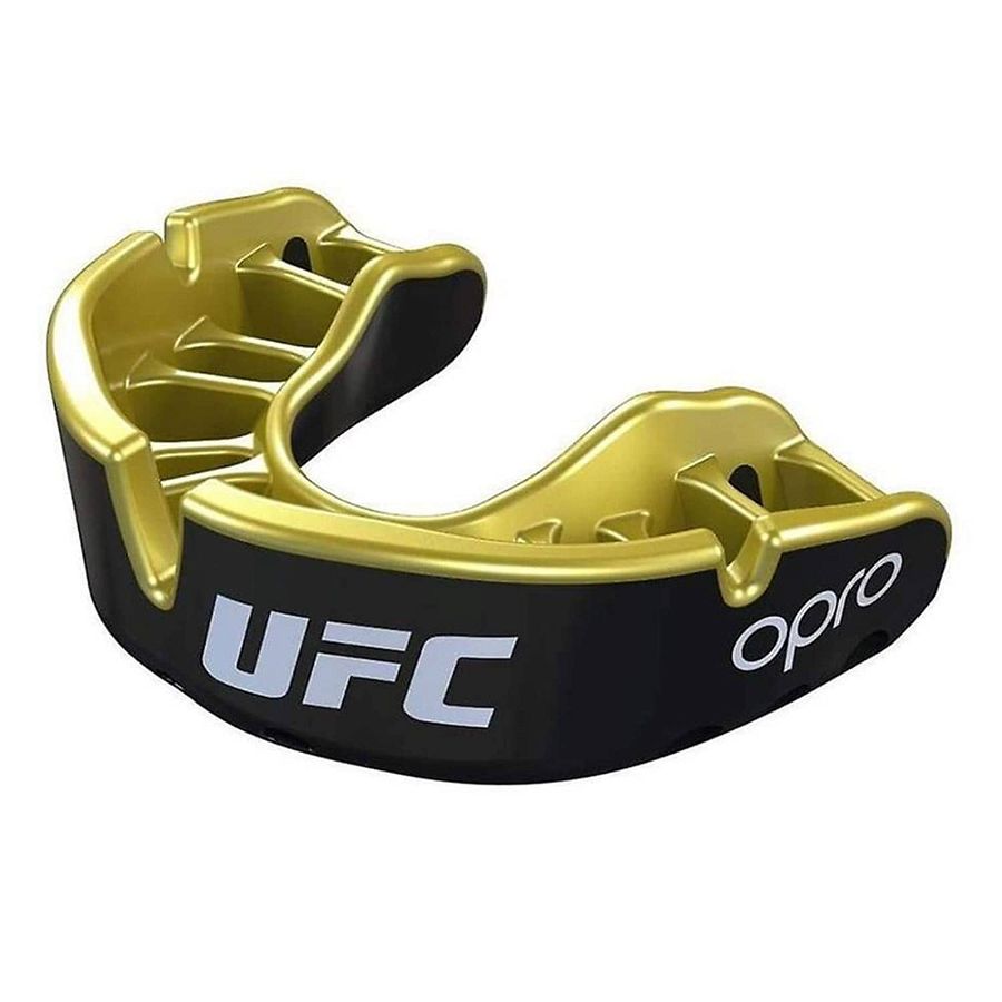 Opro Self-Fit UFC Gold Youth Mouthguard-Black Metal / Gold