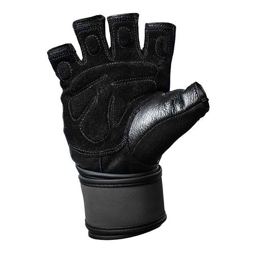Harbinger Training Grip Wrist-Wrap Gloves-Black/Blue-Small