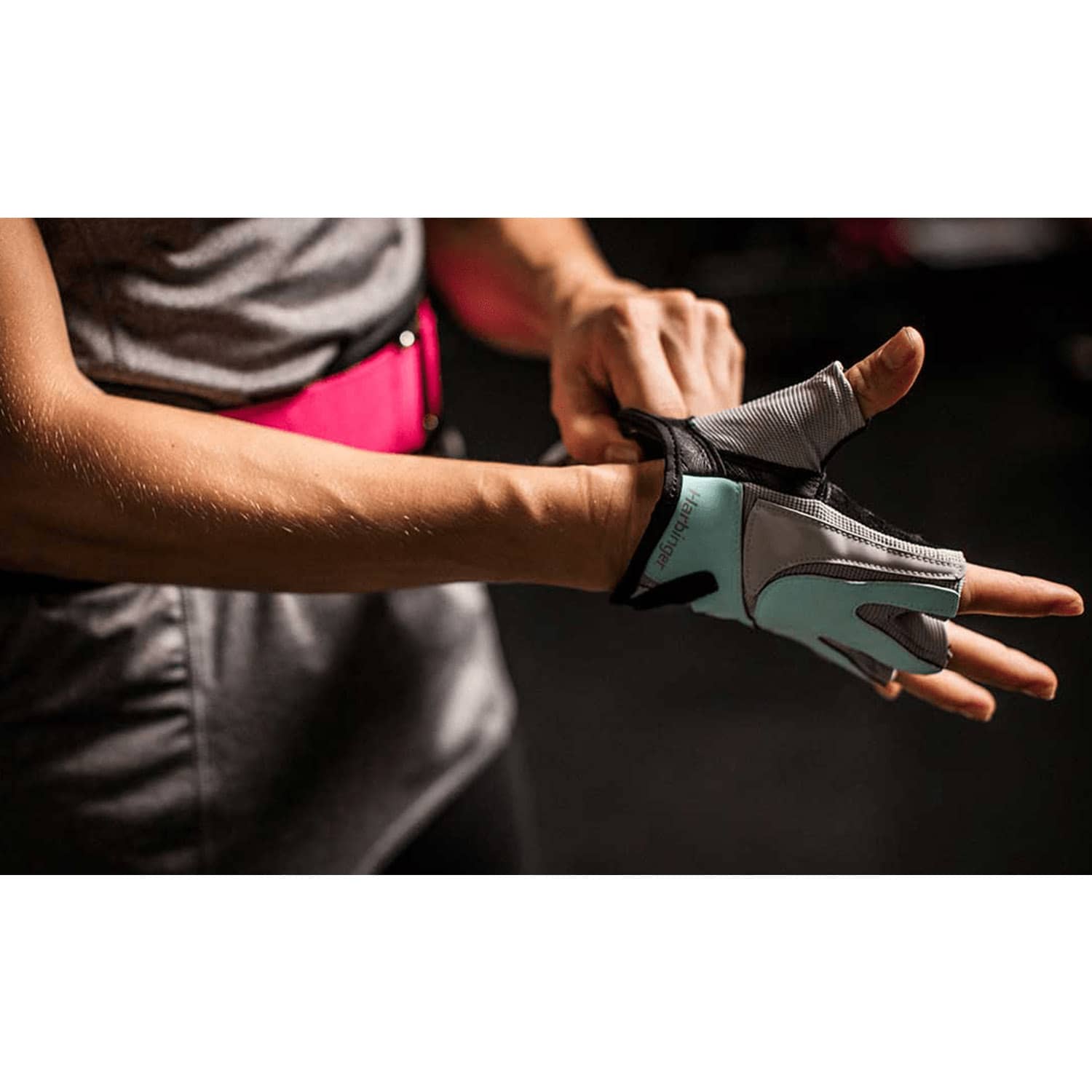 Harbinger Training Grip Gloves Women - Blue/Grey - Large