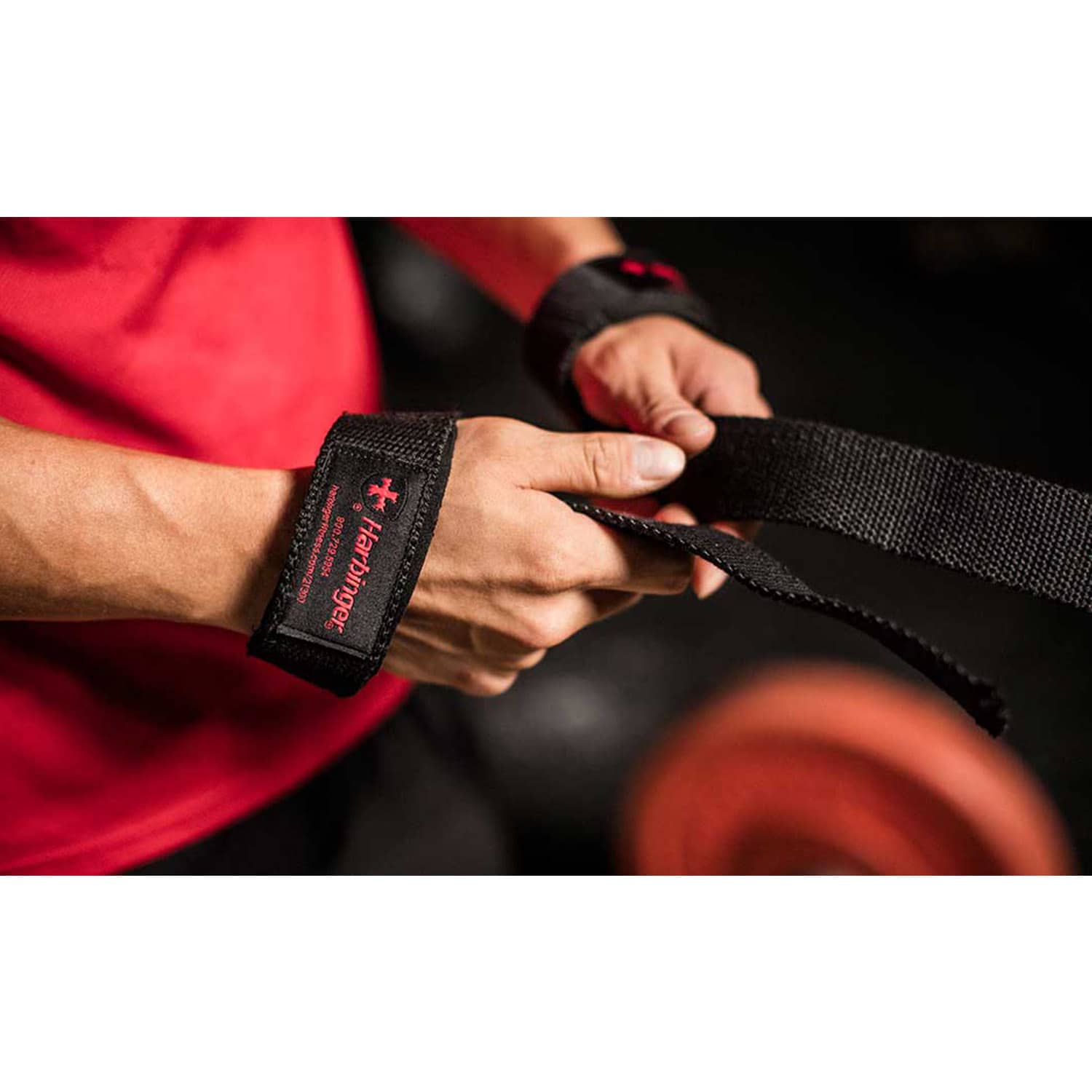 Harbinger Padded Cotton Lifting Straps Black