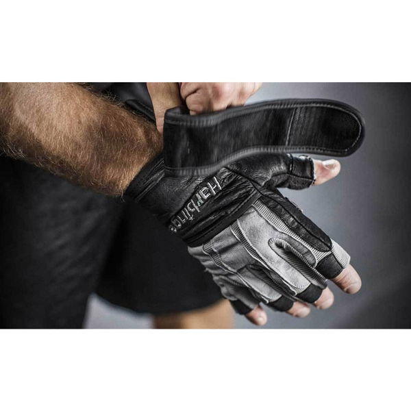 Harbinger Bioform Guanti Per Sollevamento Pesi Uomo - Imbottitura Termica Biform, Pelle Spider Grip, Wrist Wrap Regolabile - 2