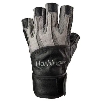 Harbinger BioForm Wristwrap Gloves - Grey - Small