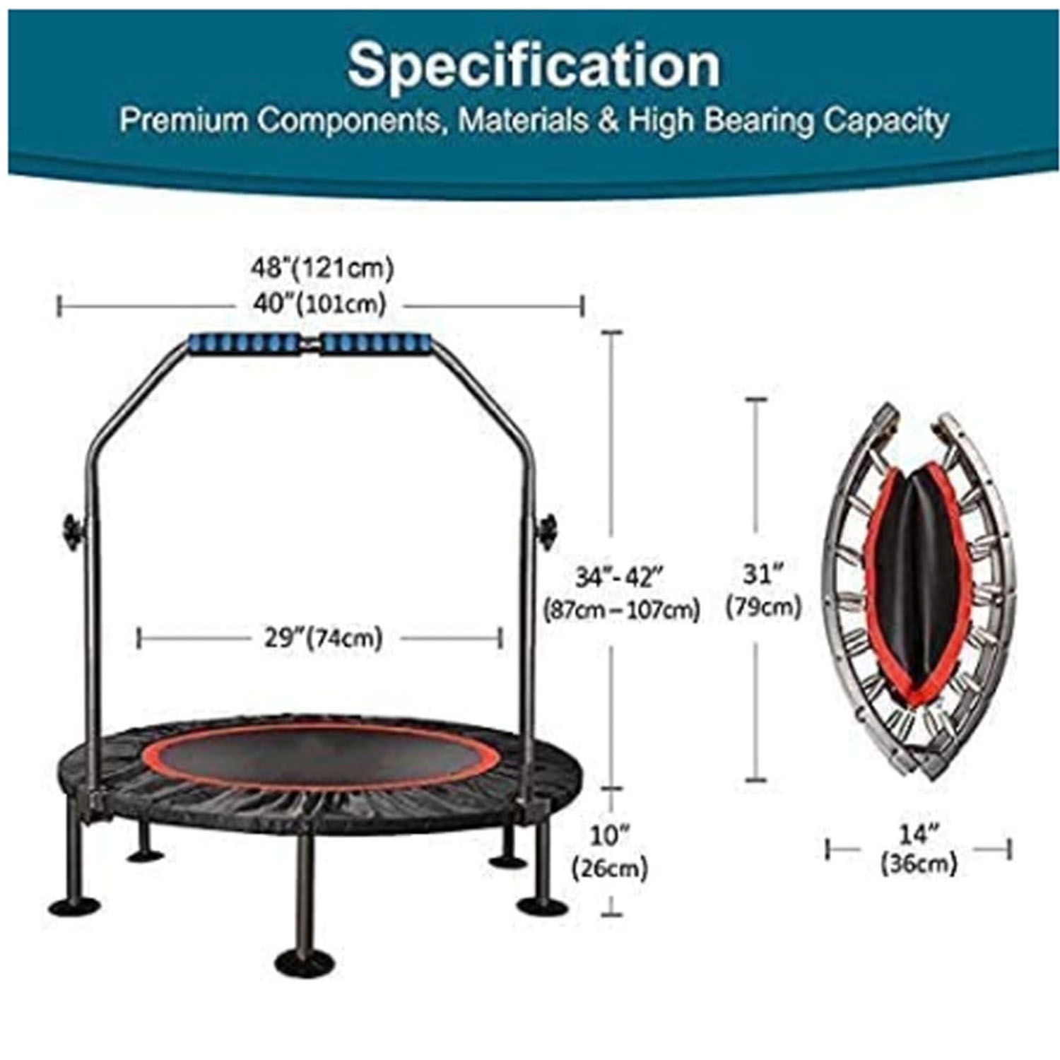 فوكس للياقة البدنية اللياقة البدنية الترامبولين للمنزل 