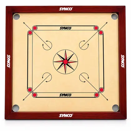 Synco Tournament Quality Waterproof Carrom Board - 33 x 33