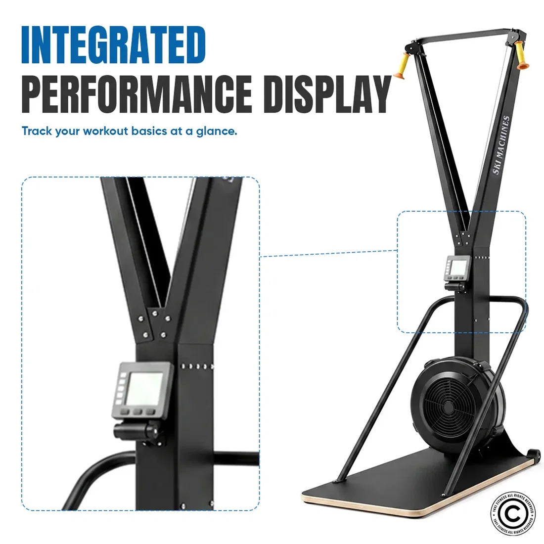 1441 Fitness SkiErg Integrated Performance Display