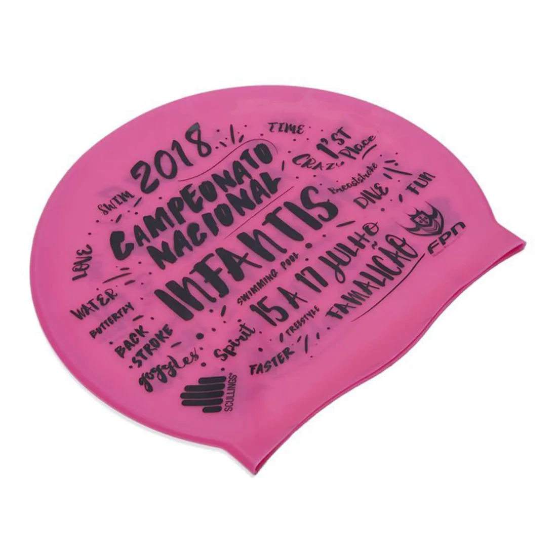 TA Sport Swimming Cap Adult Silicone Cap - Rose Red