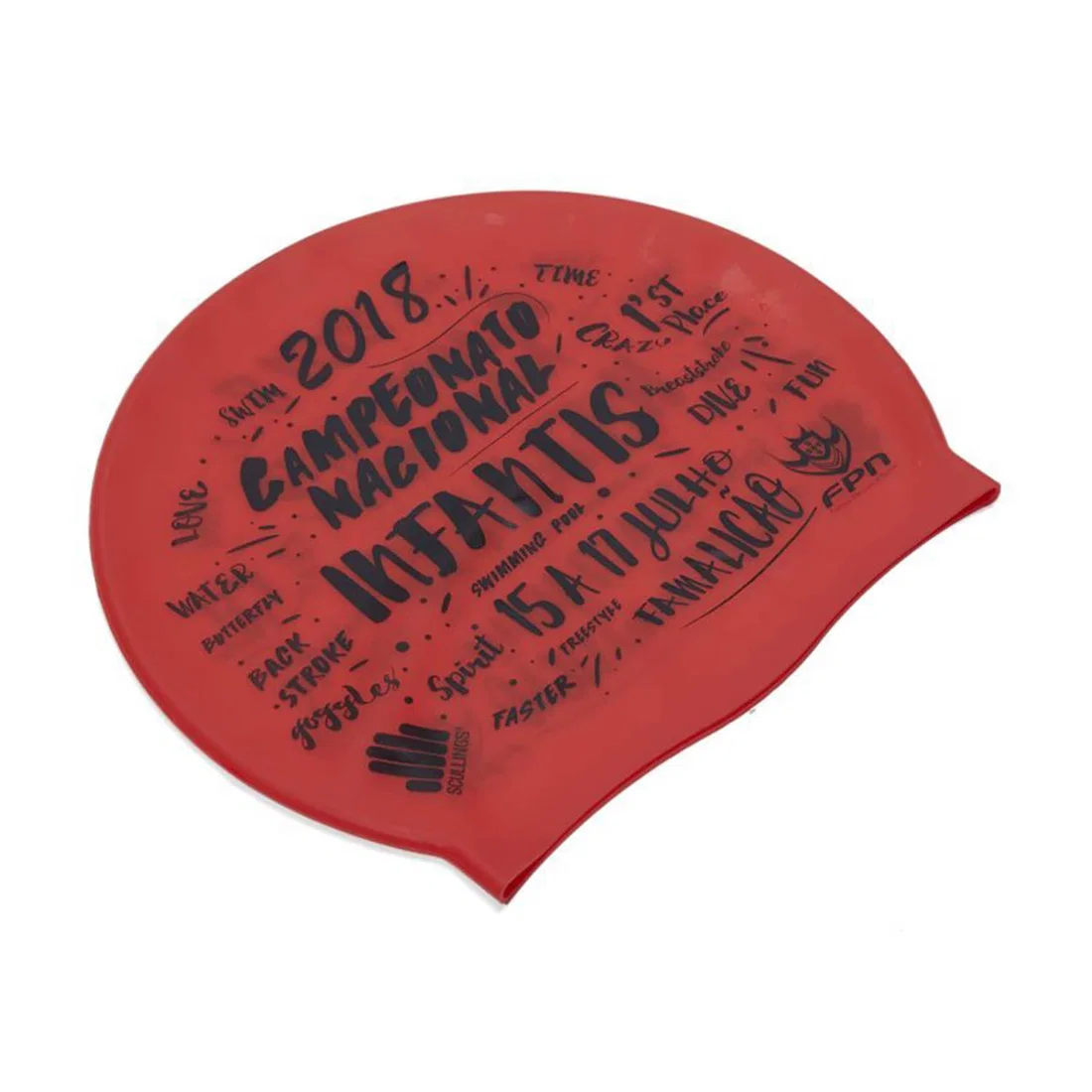 TA Sport Swimming Cap Adult Silicone Cap - Red