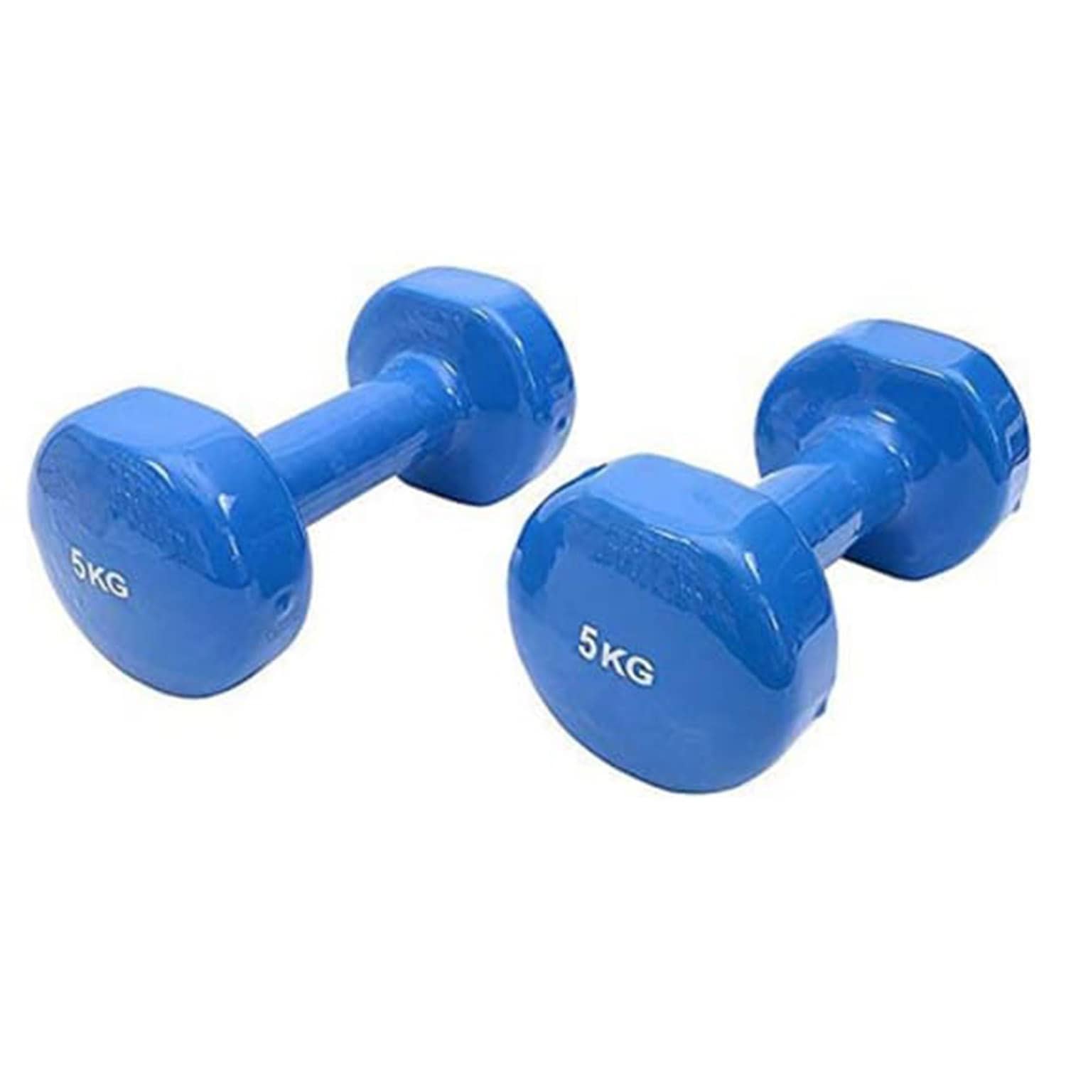 Liveup Vinyl Dumbbell Classical Head LS2001 Pair - 5 Kg