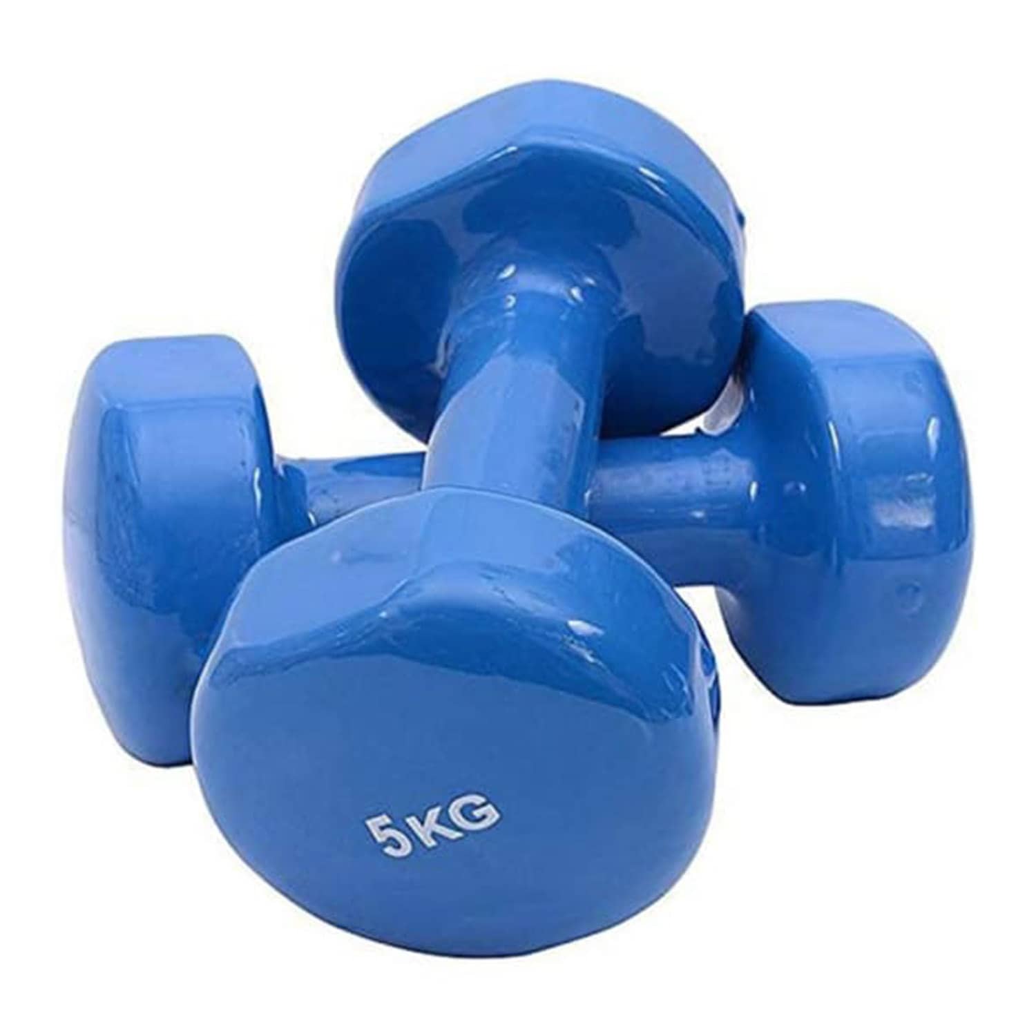 Liveup Vinyl Dumbbell Classical Head LS2001 Pair - 5 Kg