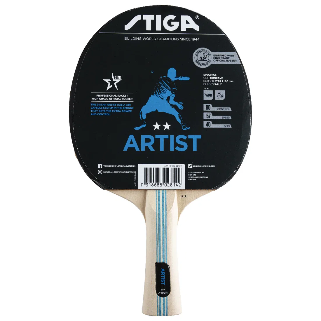 Stiga ARTIST 2 STAR TABLE TENNIS RACKET