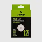 Stiga Cup 40+, White (Pack of 12 Balls)