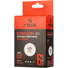 Stiga PERFORM 3 STAR TABLE TENNIS BALL - WHITE (6 Balls)