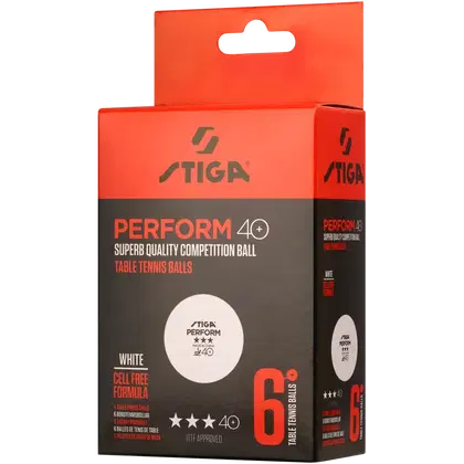 Stiga PERFORM 3 STAR TABLE TENNIS BALL - WHITE (6 Balls)